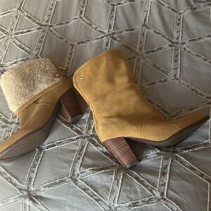Cozy Tan Faux Fur Ankle Boots